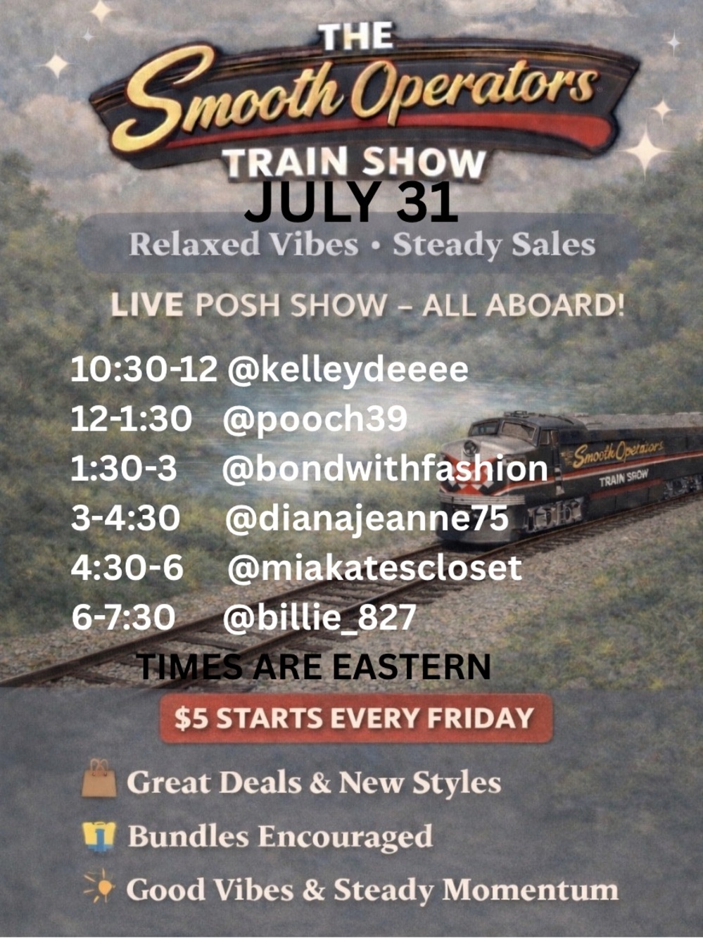 π The Smooth Operators π is LIVE now Every Friday Train Show - Picture 1 of 4